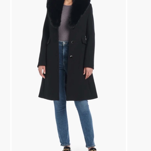 kate spade Jackets & Blazers - Kate Spade New York Wool blend coat with removable faux fur collar
